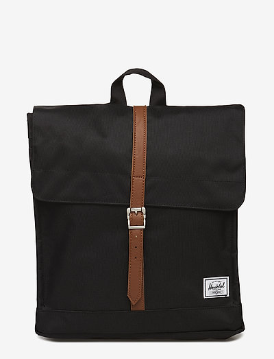 City Mid Volume - backpacks - black/tan synthetic leather