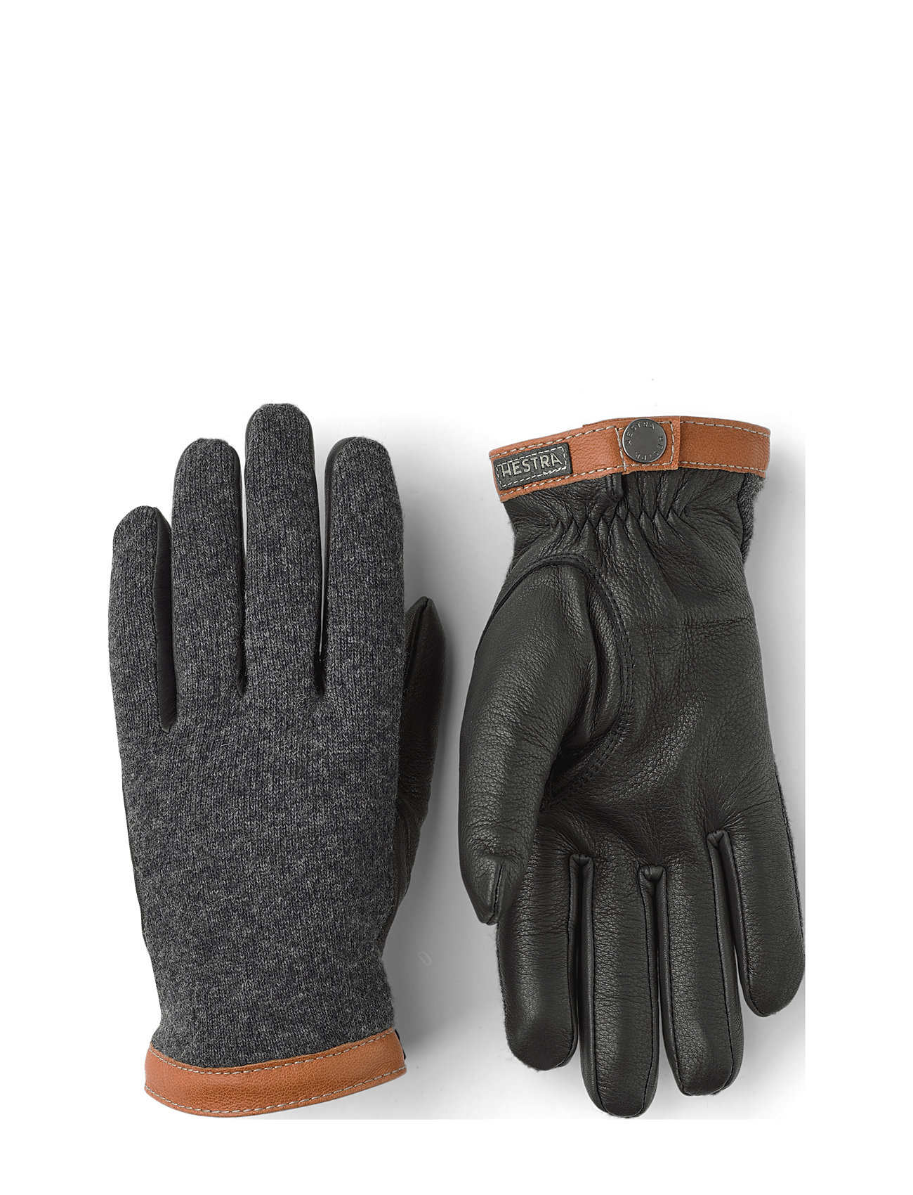 Hestra Deerskin Wool Tricot Svart