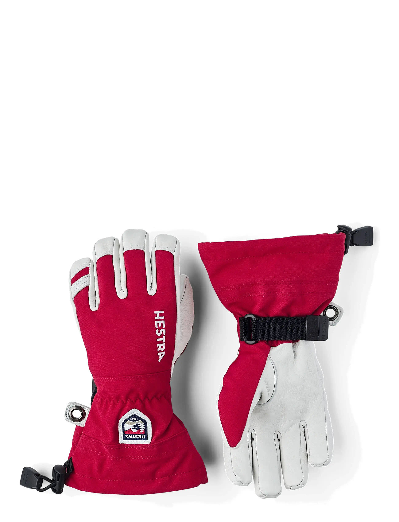 HESTRA Army Leder Heli Ski Jr. - 5 Finger Rot Rot - 4-5Y - Kinder
