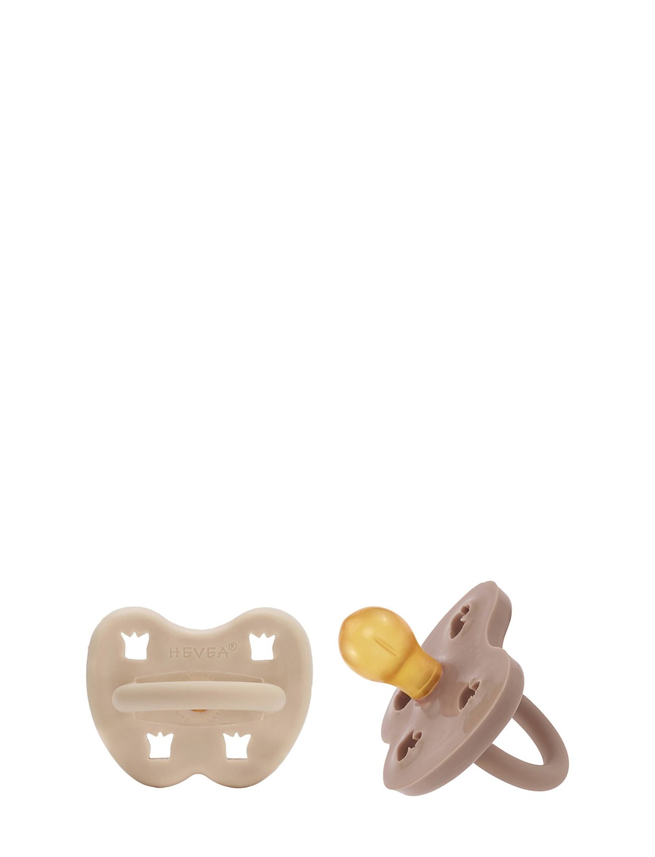 Hevea Pacifier 3-36 Months Round, 2 Pack Beige HEVEA