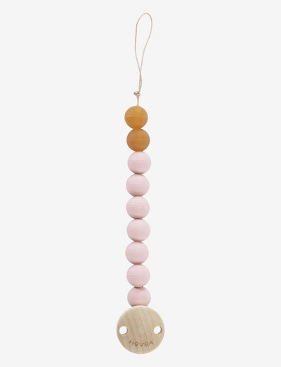 Pacifier Holder, natural rubber - napphållare - powder pink