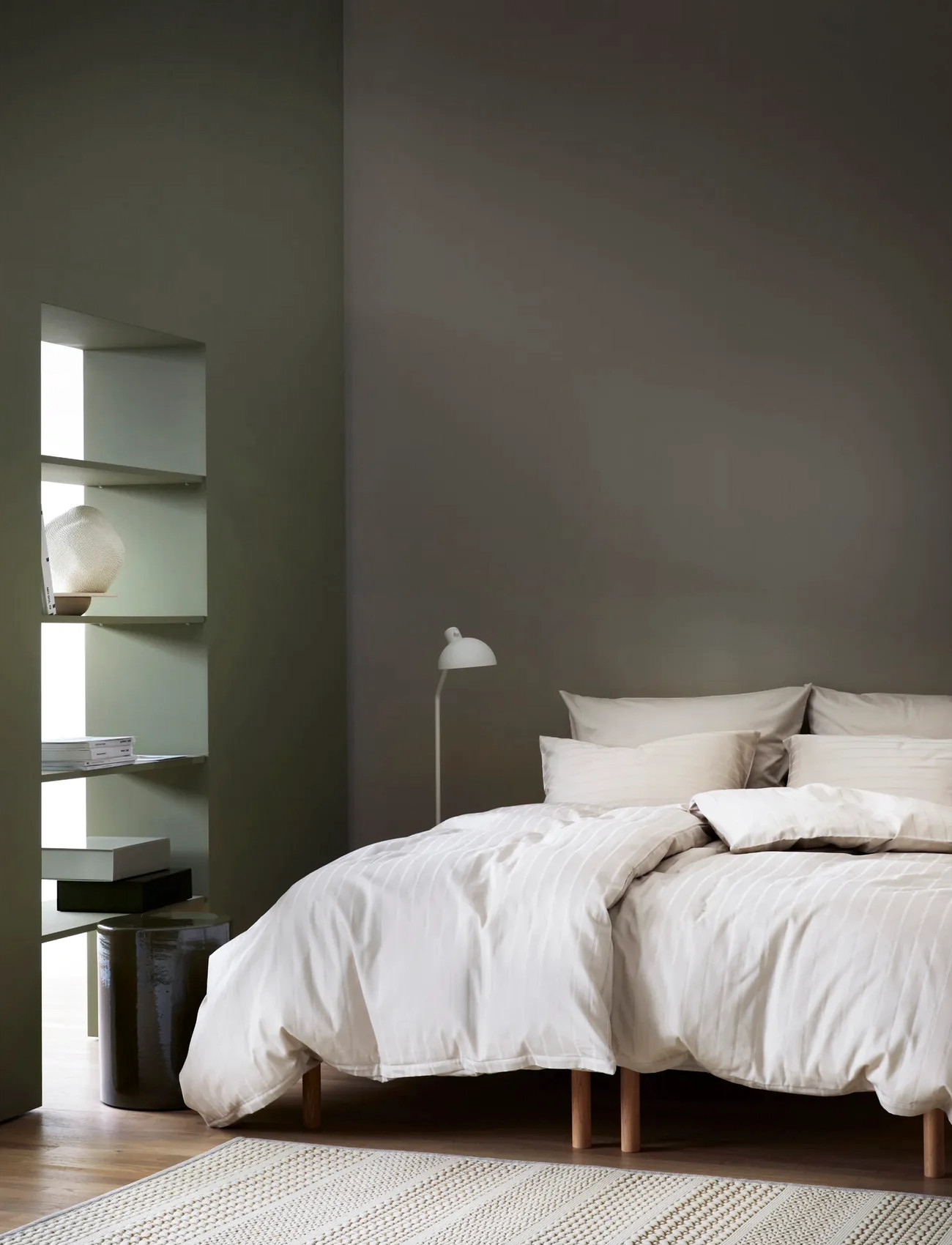 Høie of Scandinavia Milano Satin Sengetøj, 140X220/60X63 cm, Cream, Sengetekstiler > Sengesæt, Unisex