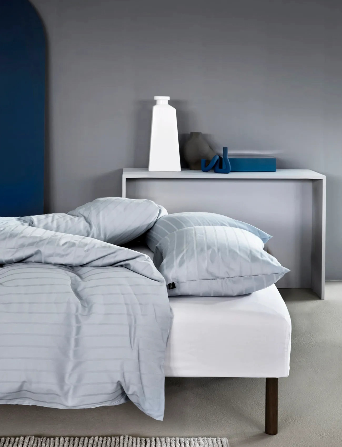 Høie of Scandinavia Milano Sateen Bed Set, 140X220/60X63 cm, Grey, Sengetekstiler > Sengesæt, Unisex