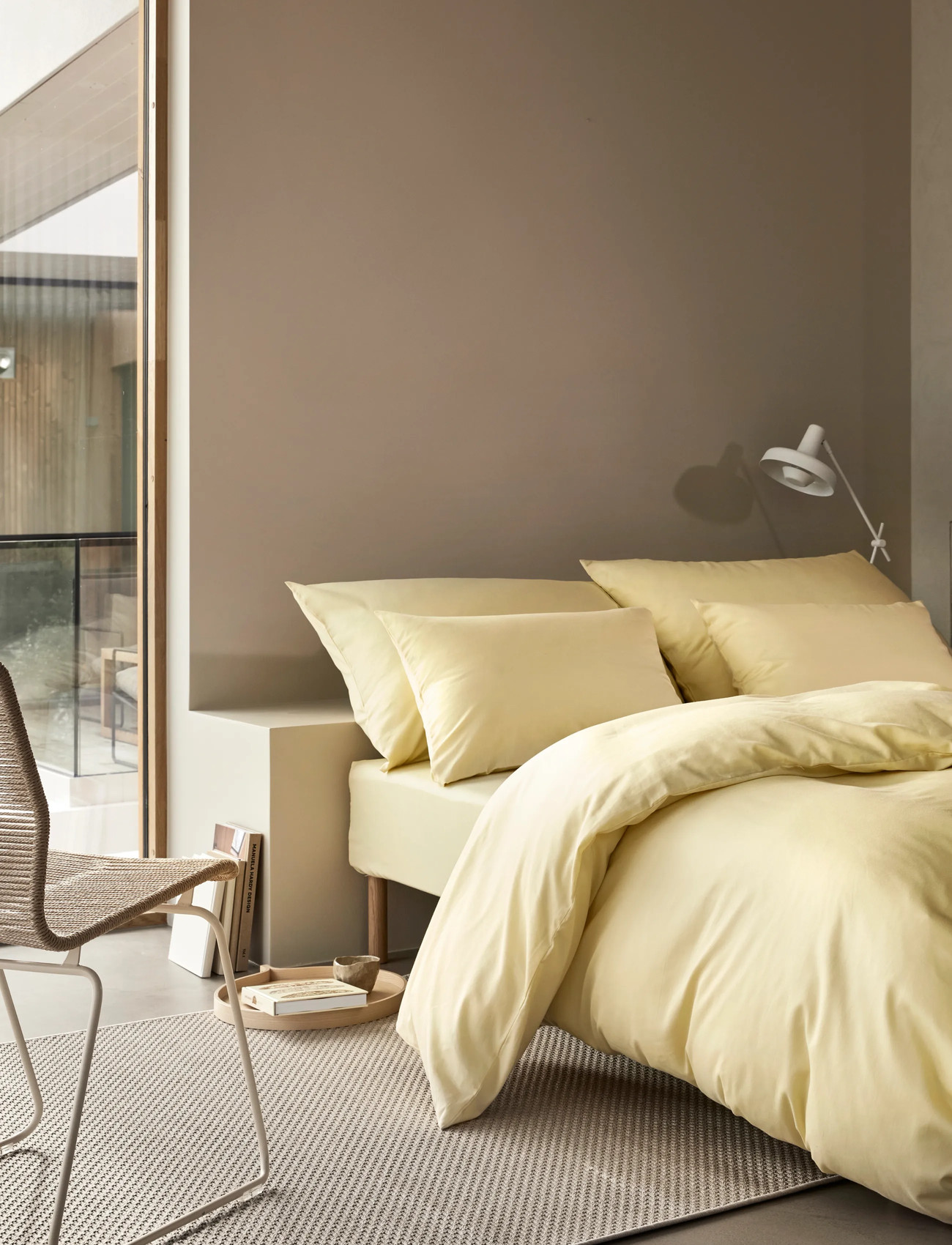 Høie of Scandinavia Harmoni Stonewashed Sateen Bed Set, 140X200/60X63, Yellow, Sengetekstiler > Sengesæt, Unisex
