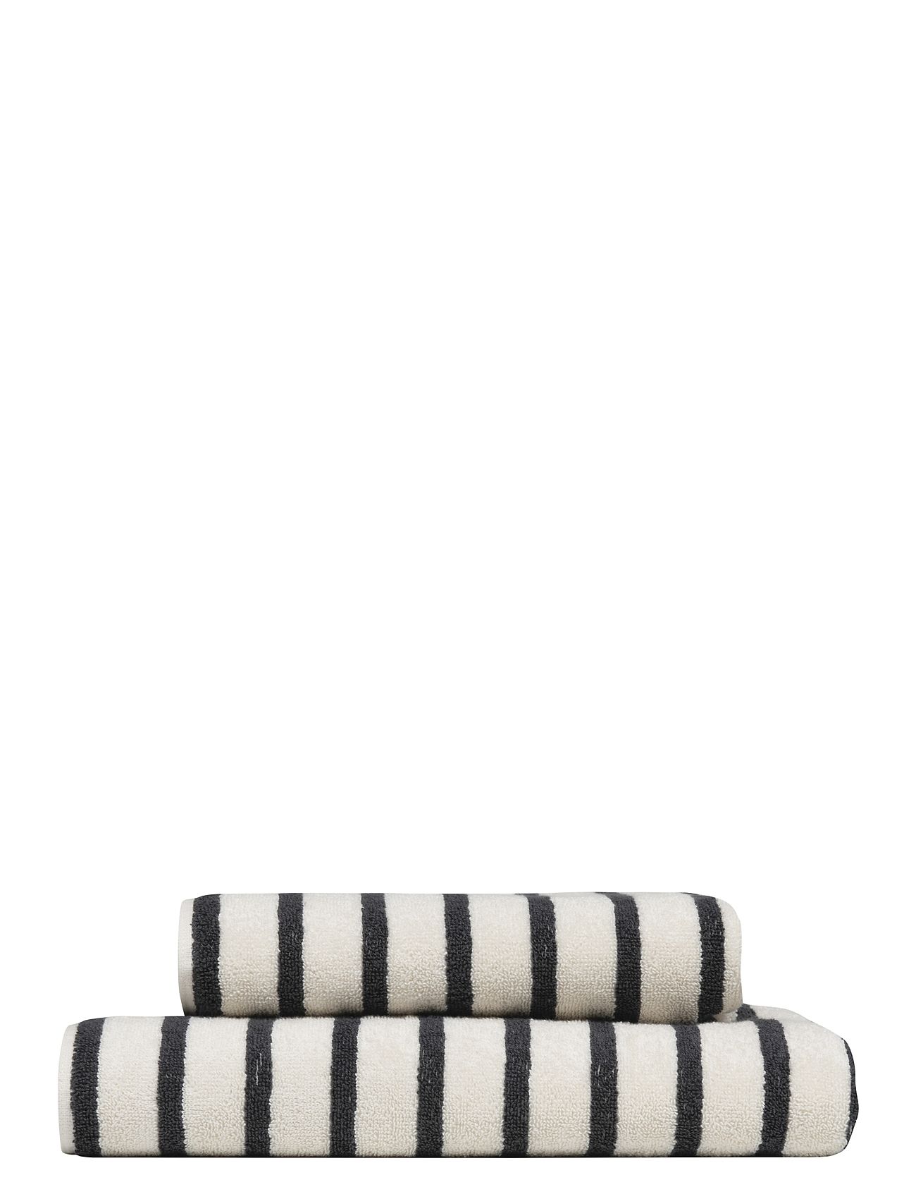 HØIE OF SCANDINAVIA Everyday Stripe Baumwolle Handtuch Schwarz - 50X90CM - Unisex
