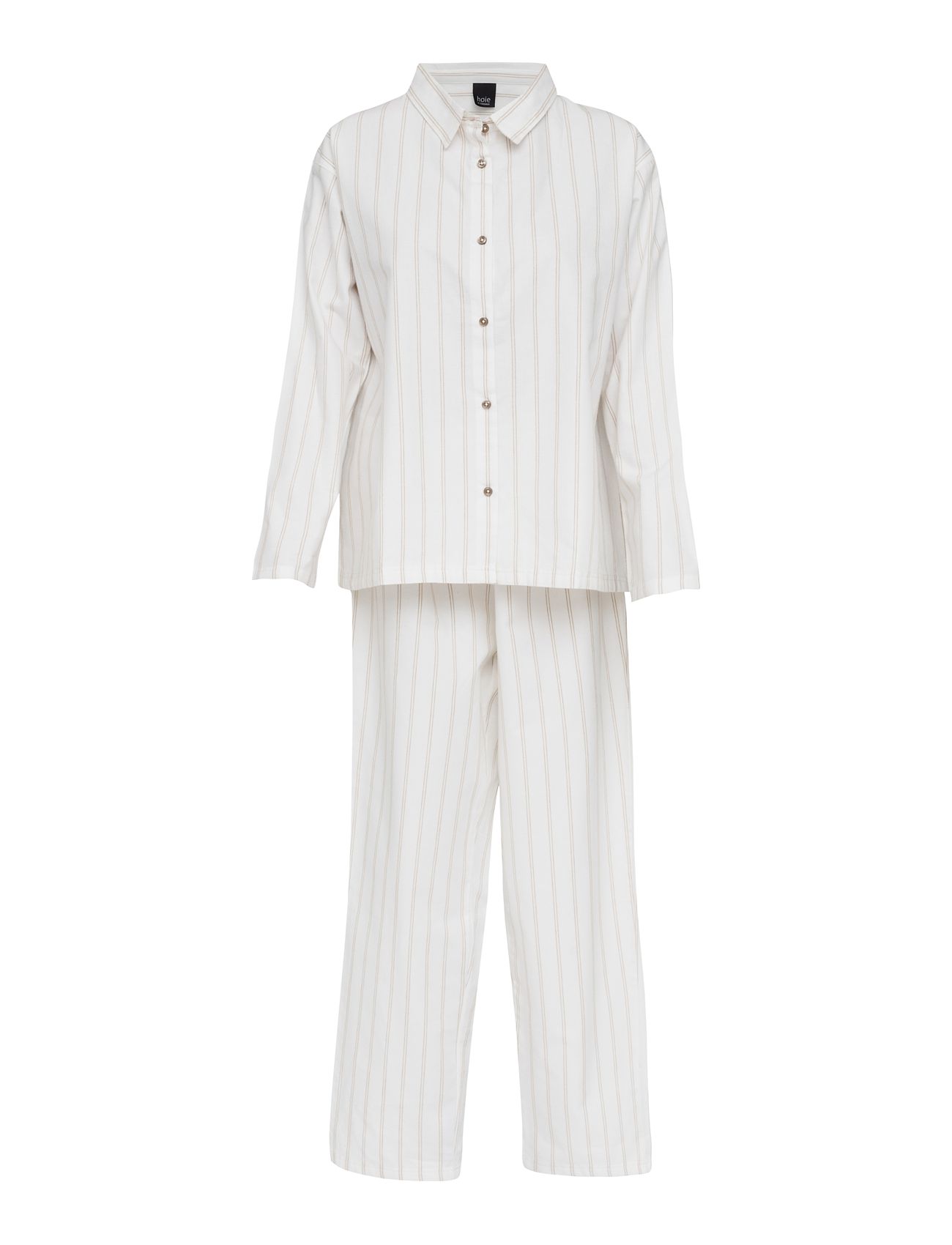 Pilen Yarndyed Flannel Pyjamas Pyjamas Nattøj White Høie Of Scandinavia