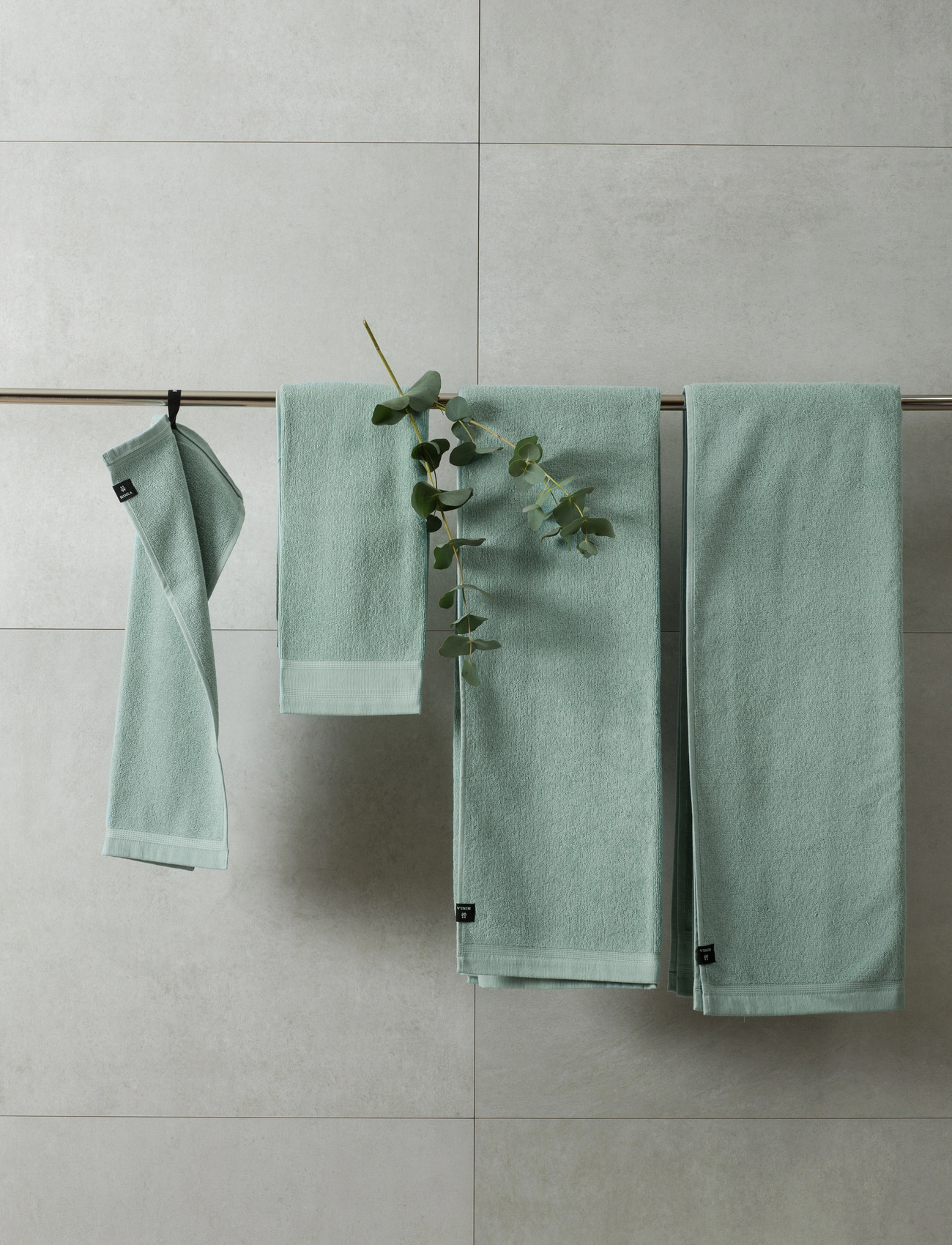 Himla Lina Towel, 50X70 cm, Green, Tekstiler Til Badeværelset > Håndklæder, Unisex