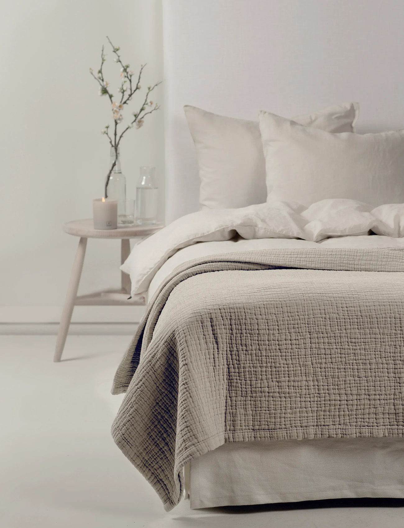 Himla Denise Bedspread, 270X250 cm, Beige, Sengetekstiler > Sengetæppe, Unisex