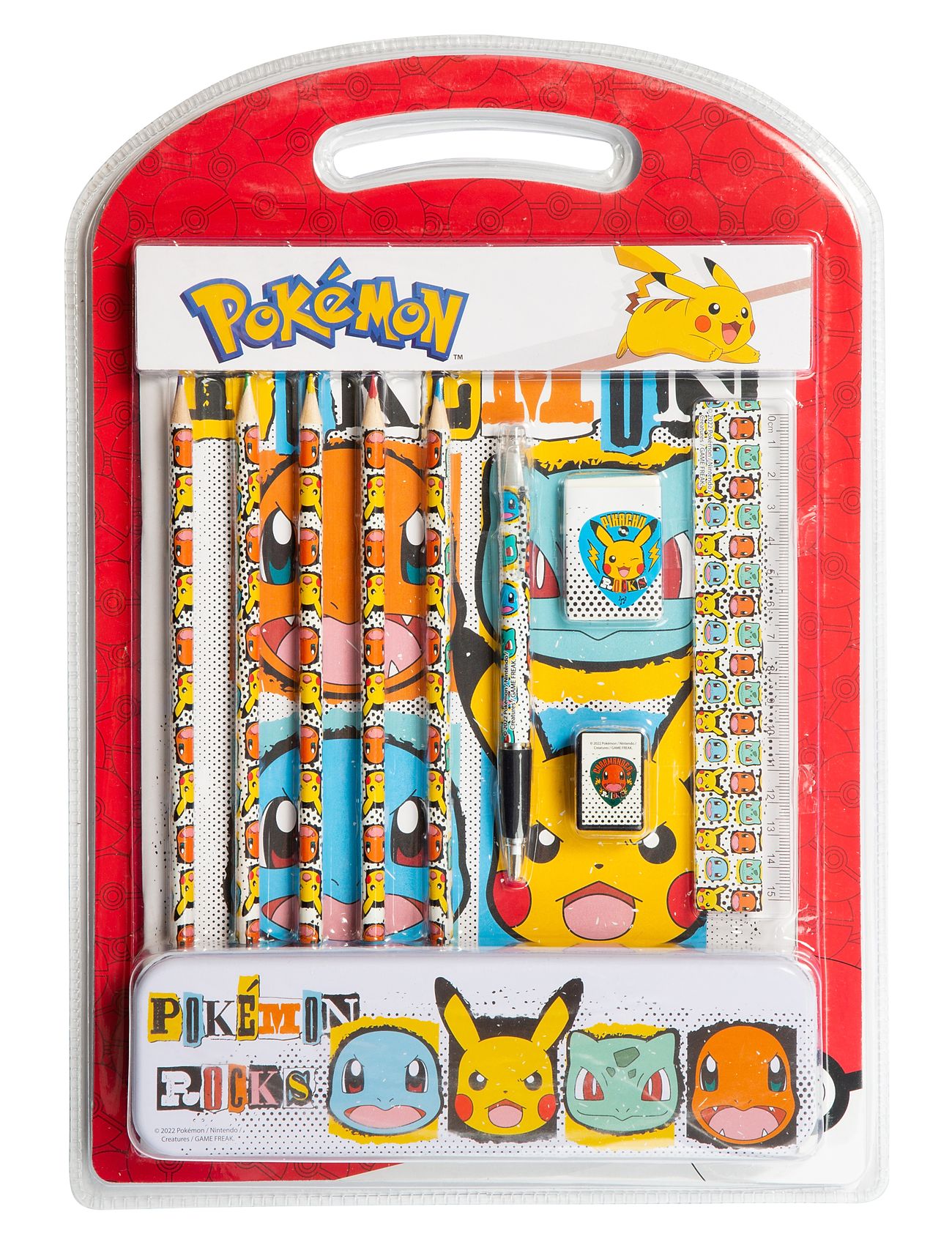 Pokemon Stati Ry Set W Pencil Case Toys Creativity Drawing & Crafts Drawing Stati Ry Multi/patterned Joker