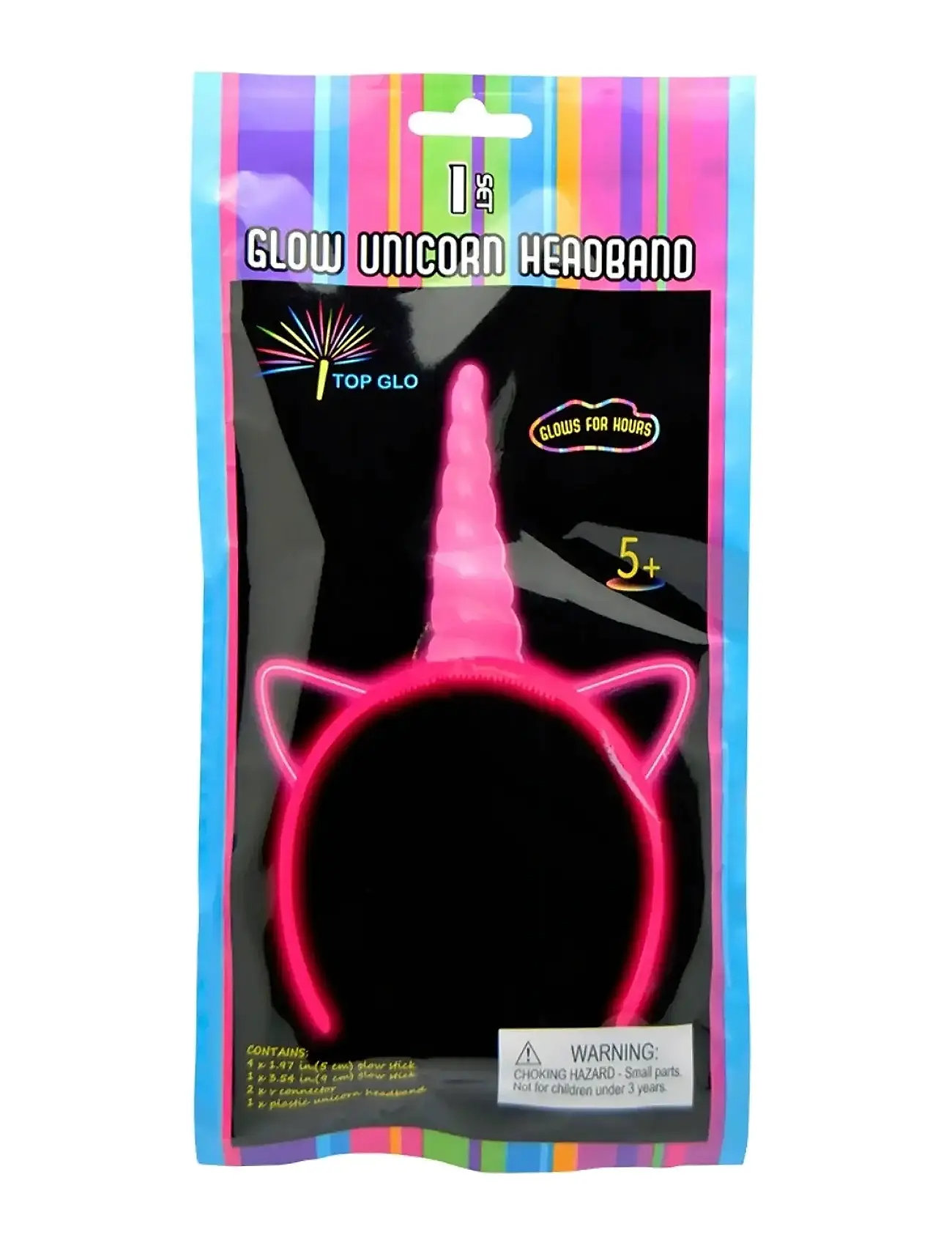 JOKER Glow Unicorn Headband Pink - NO LENGTH - Kinder