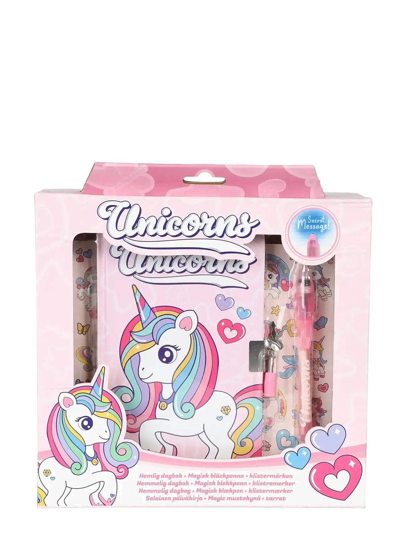 JOKER Unicorn Secret Diary Set Pink - NO LENGTH - Kinder
