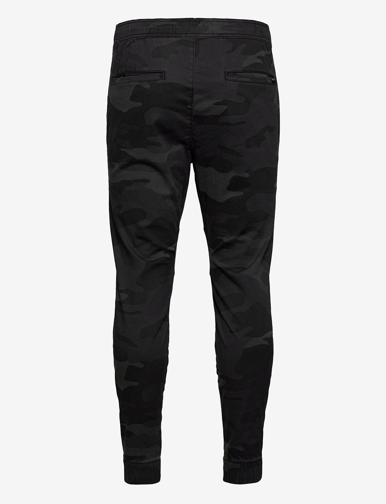 black camo trousers