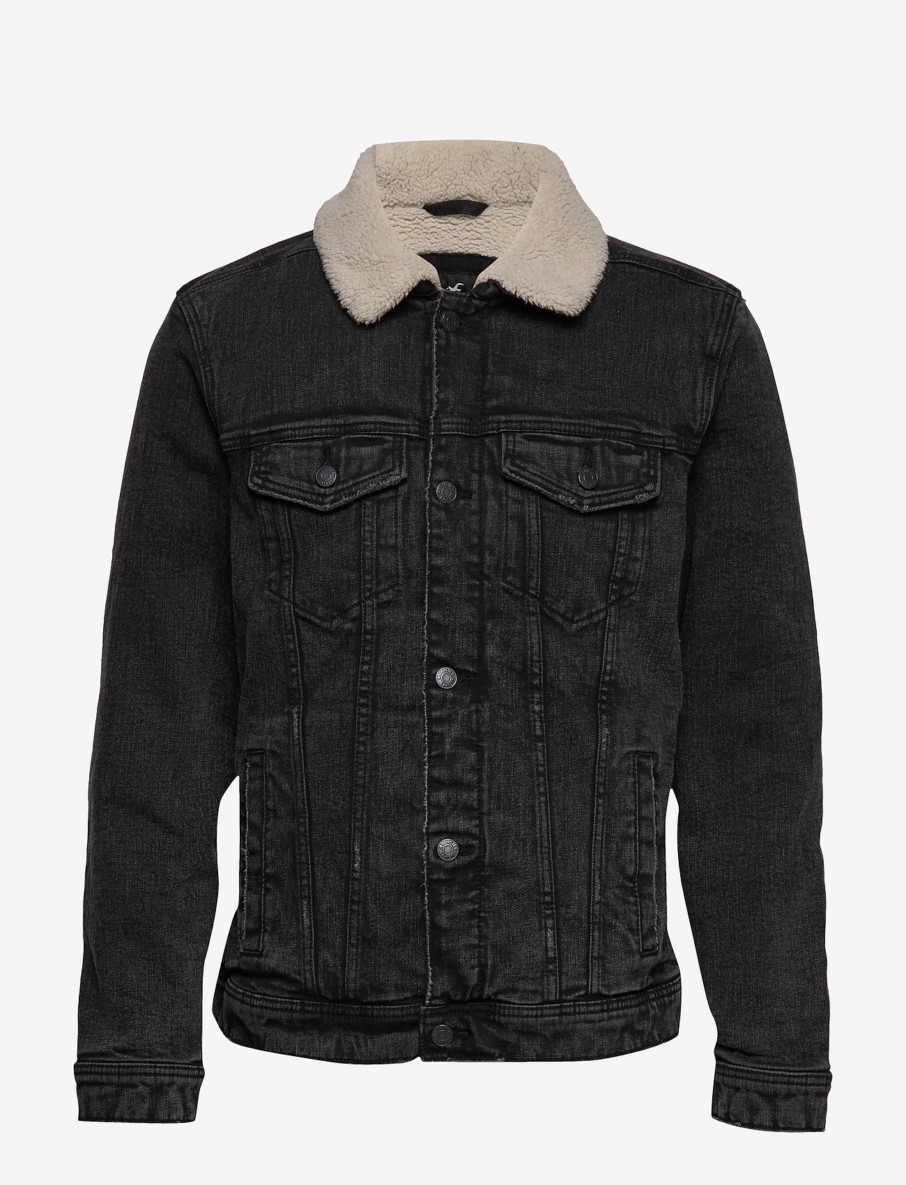 hollister denim jacket black