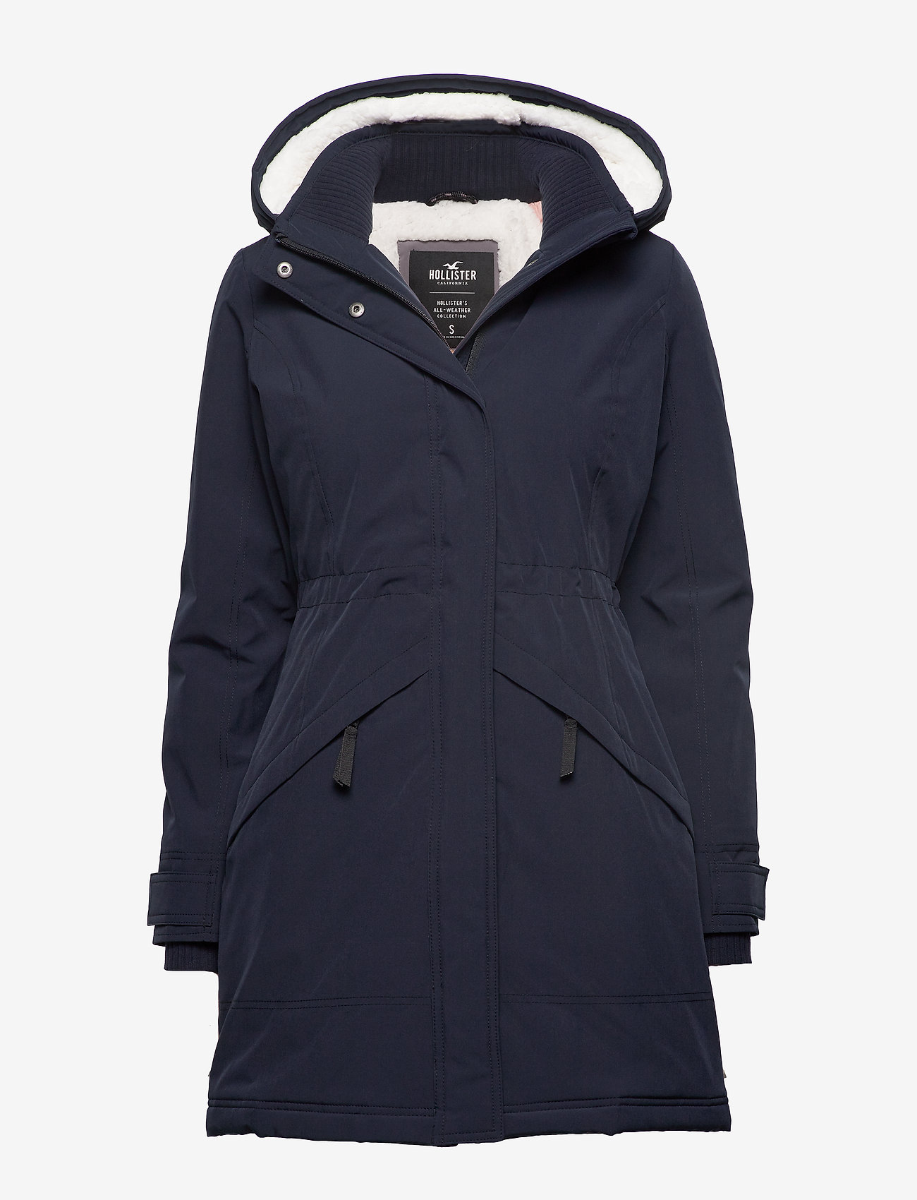 hollister navy parka