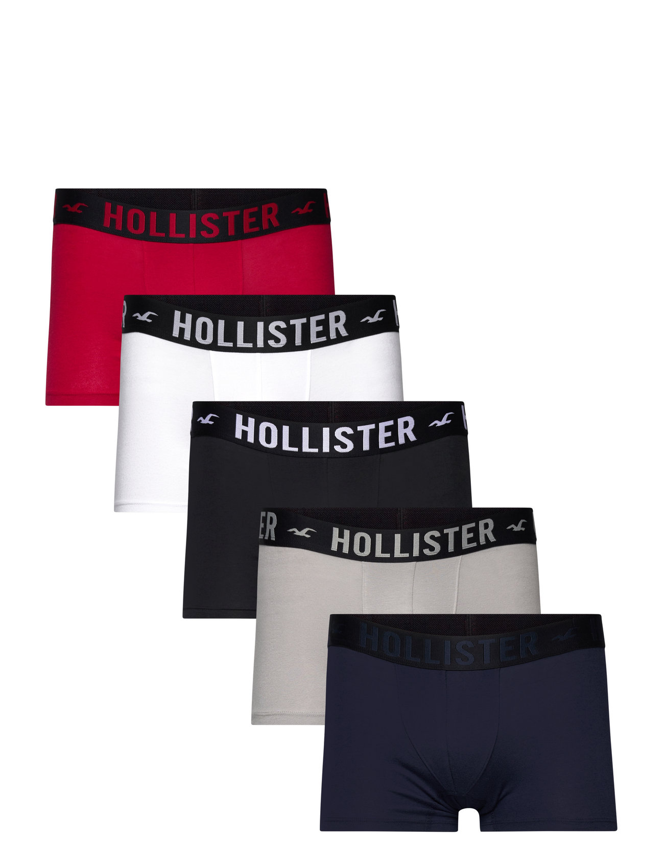 Hollister woven boxer in blue holiday print with logo waistband