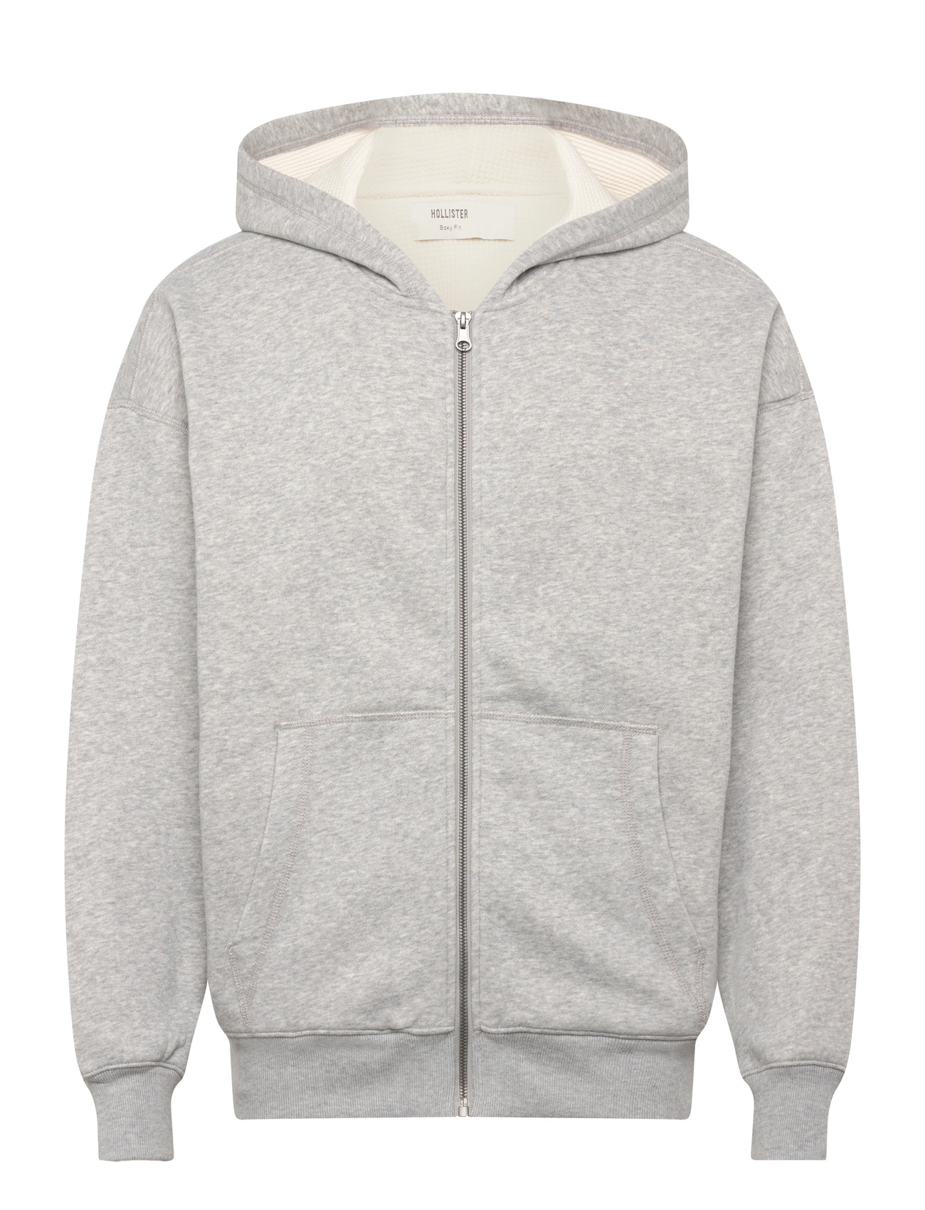 HOLLISTER Boxy Waffle Lined Full Zip Grau - XL - Herren