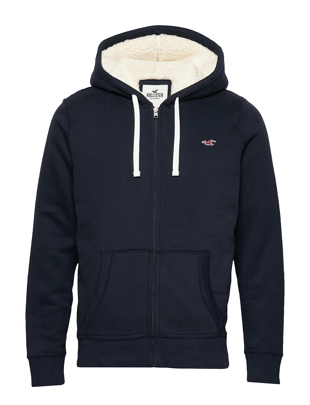 hollister grey zip up hoodie