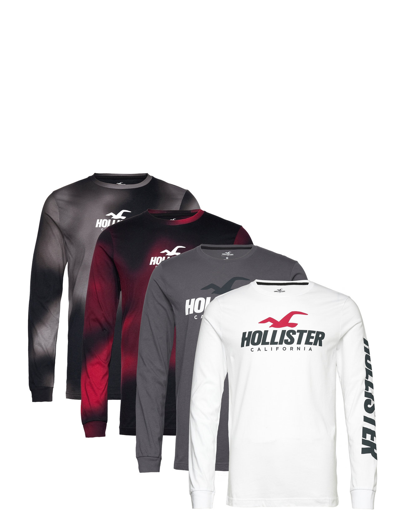 Hco. Guys Graphics T-shirts Long-sleeved Multi/mönstrad Hollister