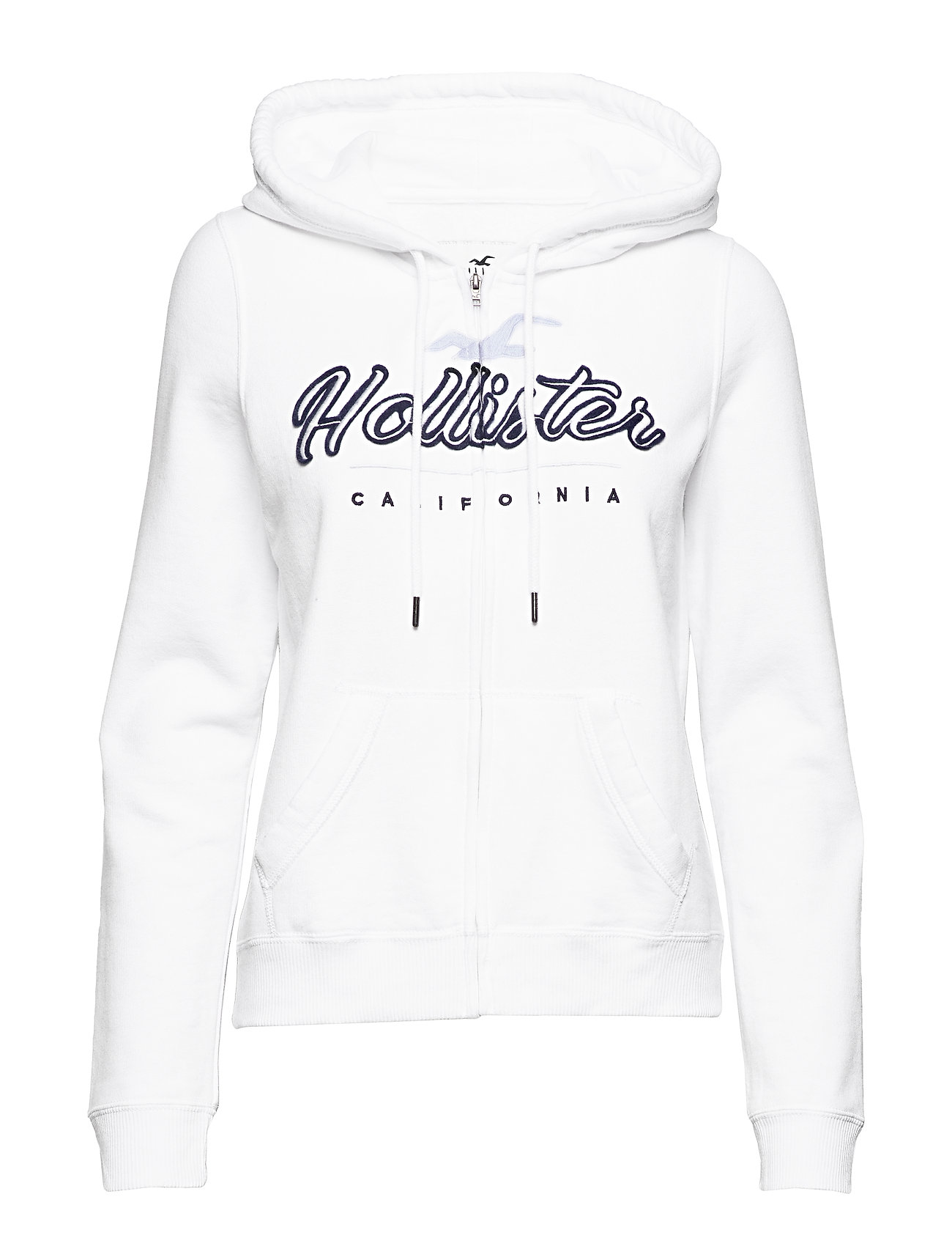 Full Zip Fleece Hoodie (White) (56 €) - Hollister - | Boozt.com