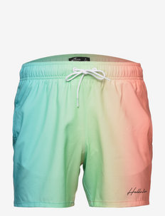 HCo. GUYS SWIM - shorts de bain - turq coral vertical ombre