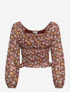HCo. GIRLS WOVENS - long sleeved blouses - brown floral