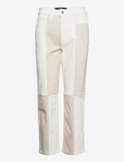 HCo. GIRLS JEANS - straight leg trousers - ultra high rise white vintage straight jean