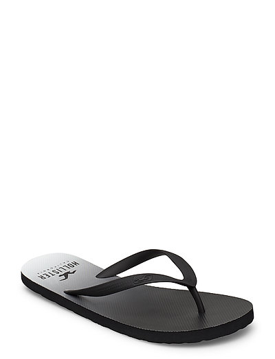 hollister black flip flops