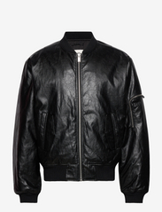 Reb Faux Leather Bomber Jacket