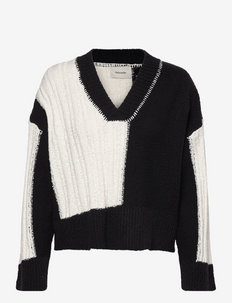 Hiet Knit Sweater 22-02 - sweaters - black mix