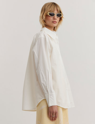 Blaou Poplin Shirt - denimskjorter - white
