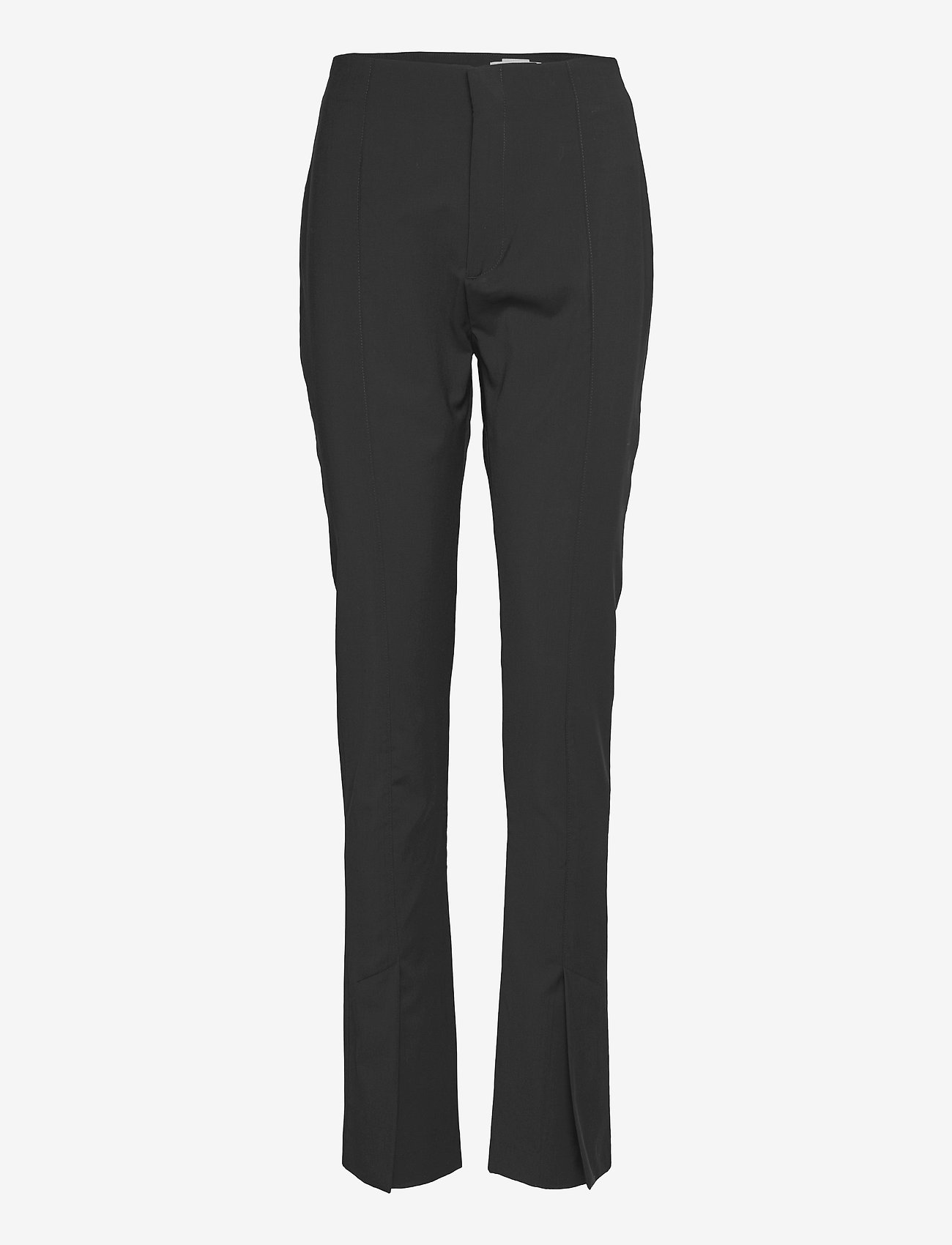 black tailored fit trousers