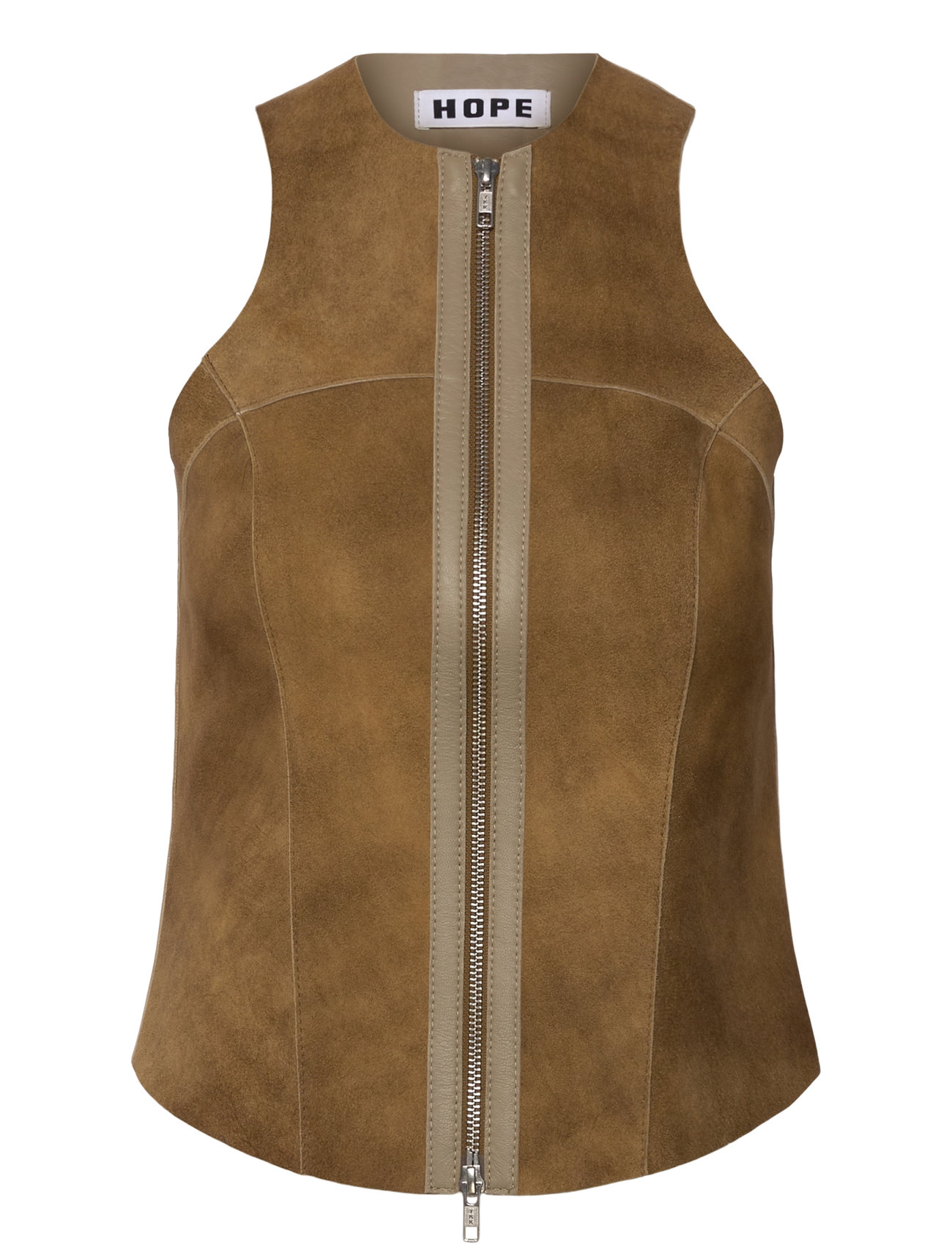 HOPE Sculpt Oberteil Tobacco Wildleder Braun - 42 - Damen