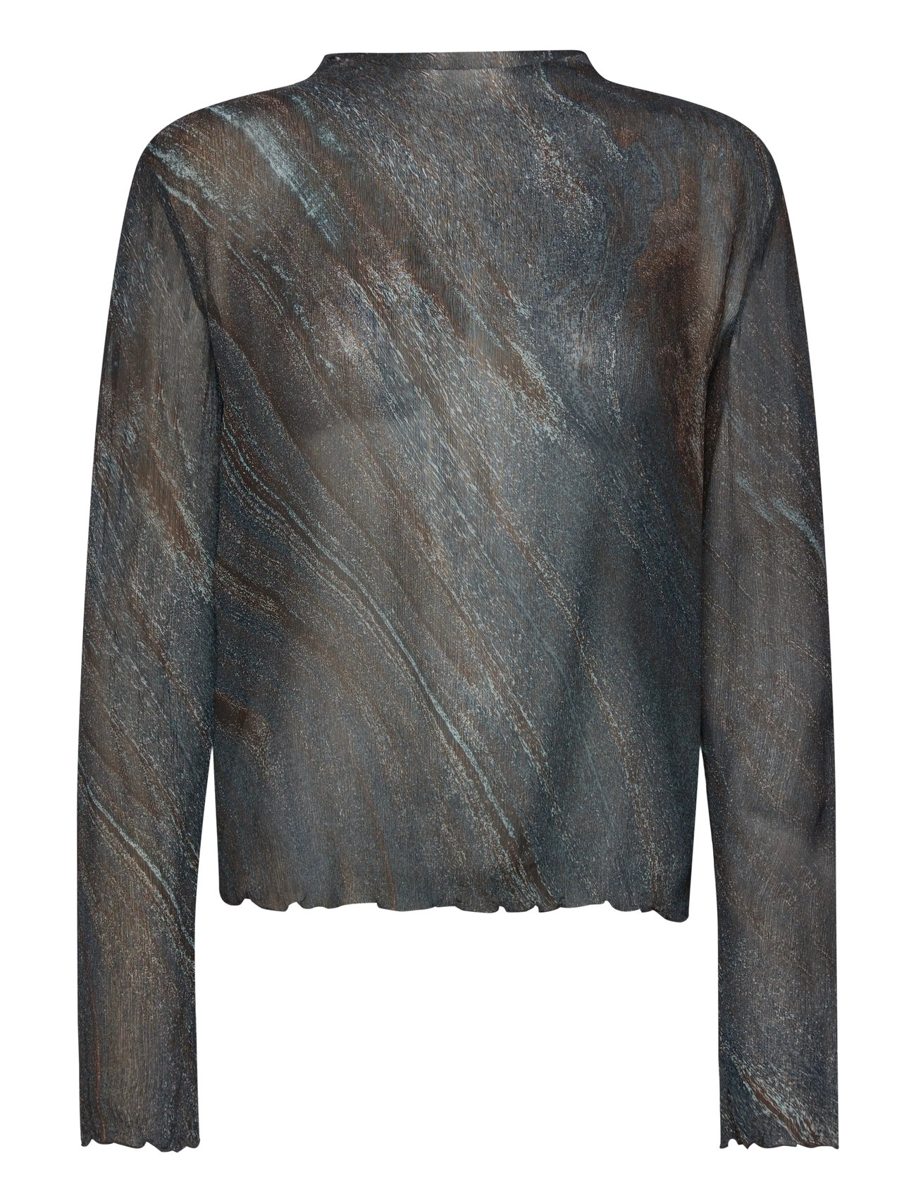 Hope Simple Longsleeve Martian Flow Print-34, 34, Blue, Bluser > Langærmede, Dame