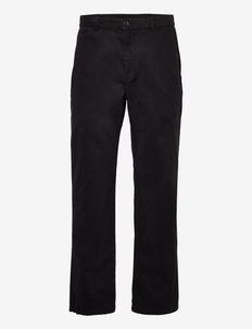 KEEP TROUSERS - chinosy - black brushed twill