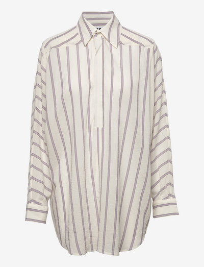 UNIT SHIRT - long-sleeved shirts - purple stripe