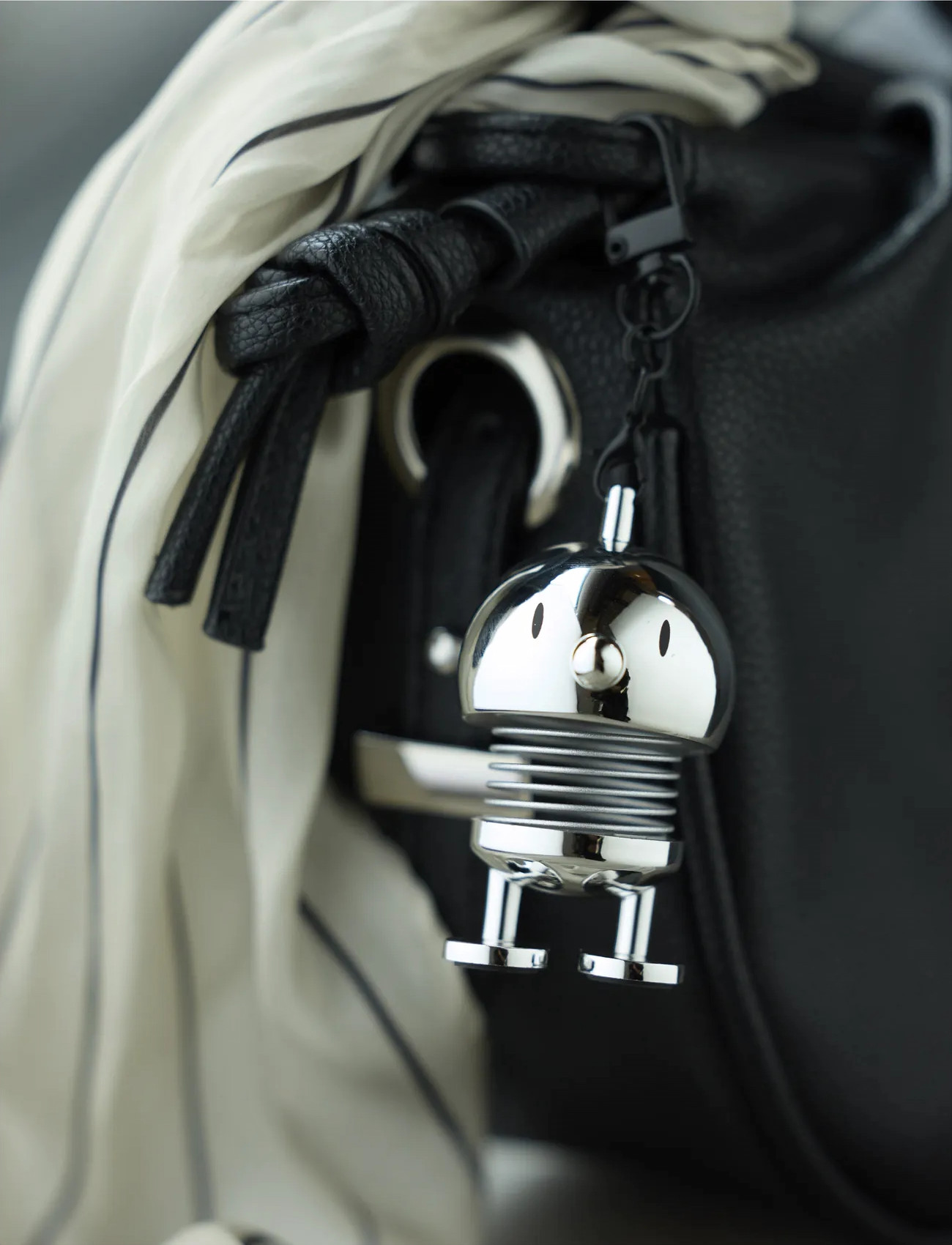 Hoptimist Hoptimist Bag Charm Chrome, 4X3.4X5.9 cm x 4, Silver, Decorative Accessories-details > Figures & Sculptures, Unisex