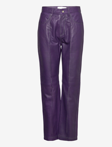 Island Leather Pants - leren broeken - purple