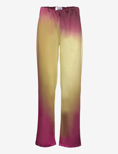 Eden Fade Riley Pants - bikses ar taisnām starām - pink/mustard fade