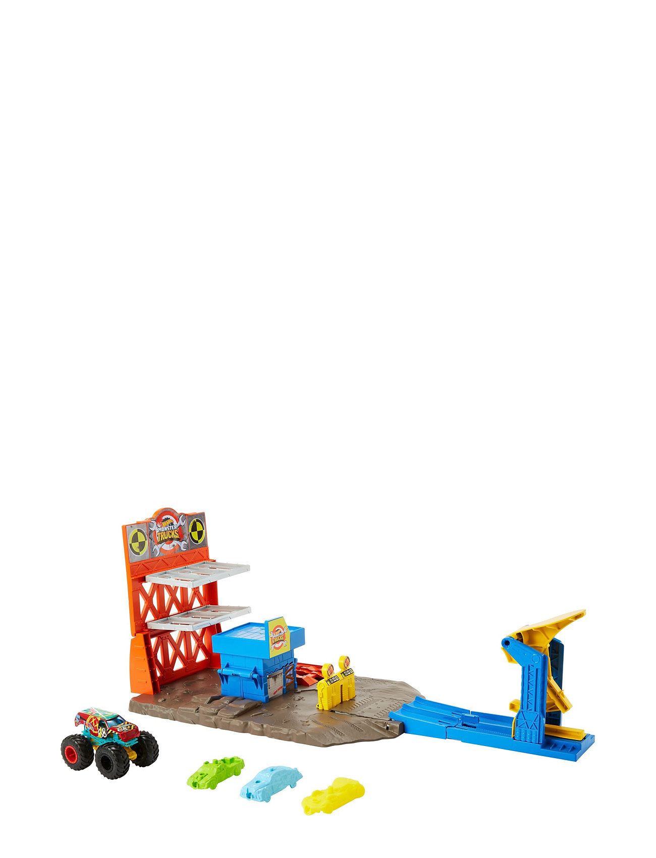 Hot Wheels™ Monster Trucks Blast Station™ Playset Toys Toy Cars & Vehicles Vehicle Garages Multi/mönstrad Hot Wheels
