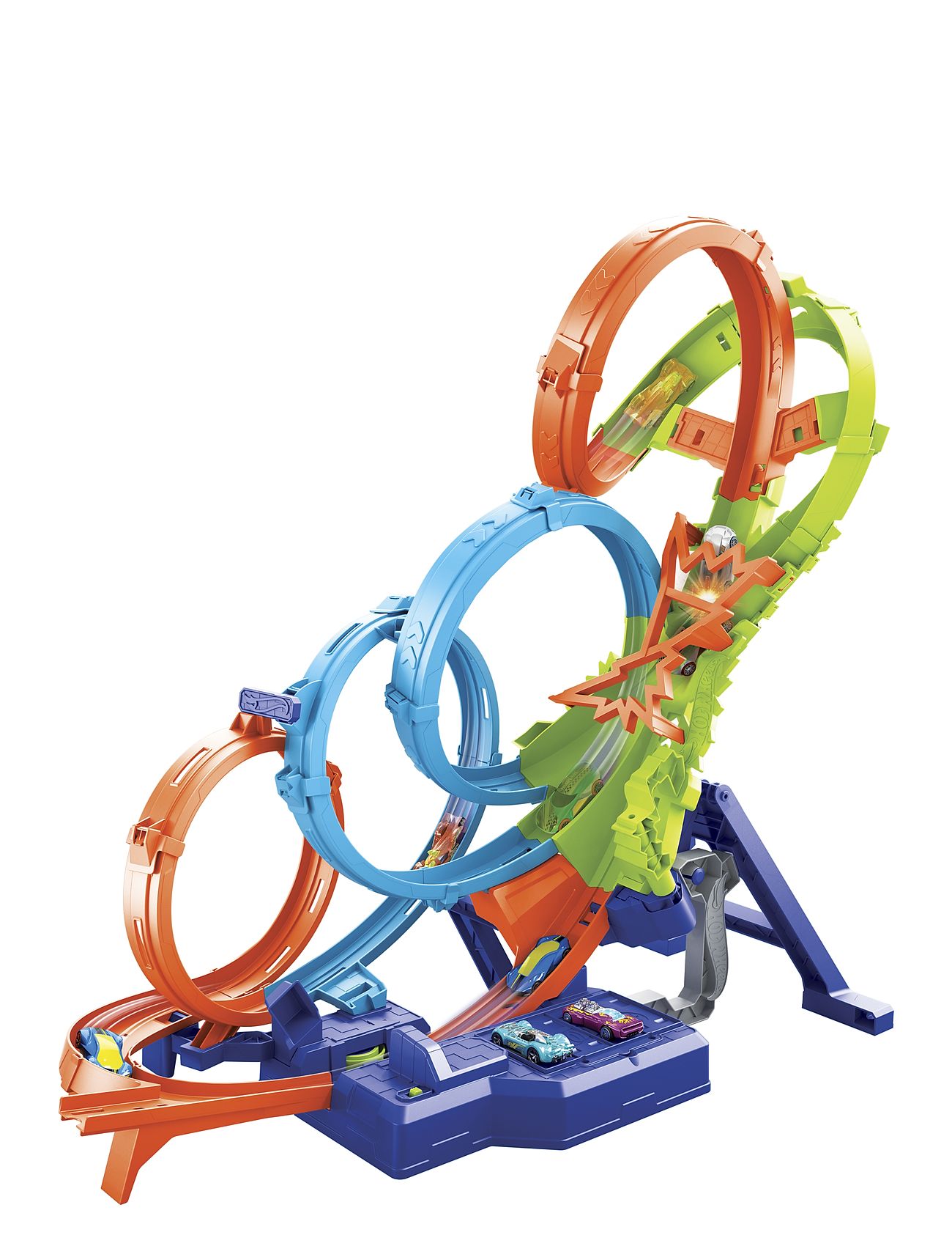 Hot Wheels 4-Loop Crash-Out Track Set Multi/patterned