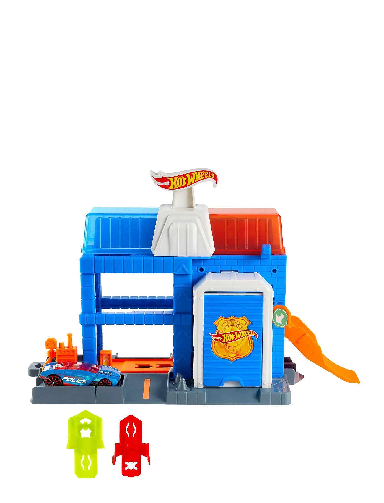 Hot Wheels City Downtown Police Tower, One Size, Blue, Legetøjsbiler Og -Køretøjer > Garager Til Køretøjer, Børn