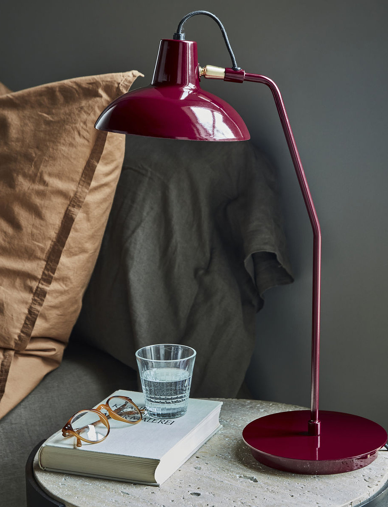 house doctor Bordlampe, Hddesk, Rød, L:34 cm, Red, Lamper > Bordlamper, Unisex