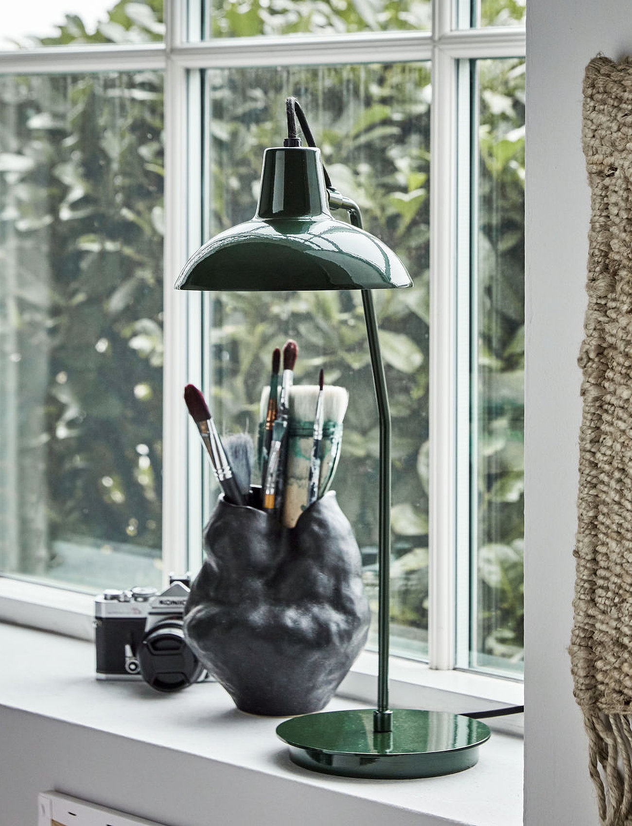 house doctor Bordlampe, Hddesk, Grøn, L:34 cm, Green, Lamper > Bordlamper, Unisex