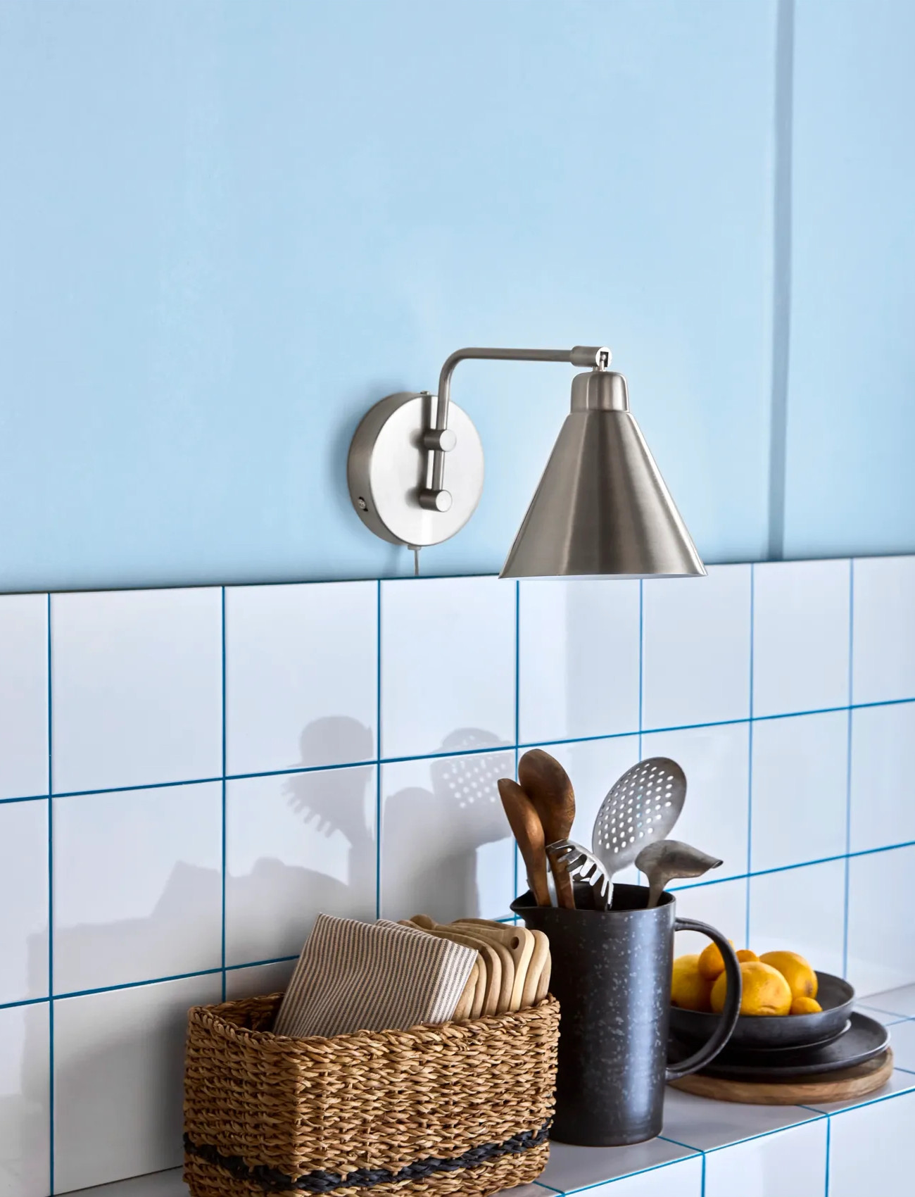 house doctor Væglampe, Hdgame, Børstet Sølvfinish, One Size, Silver, Lamper > Væglamper, Unisex