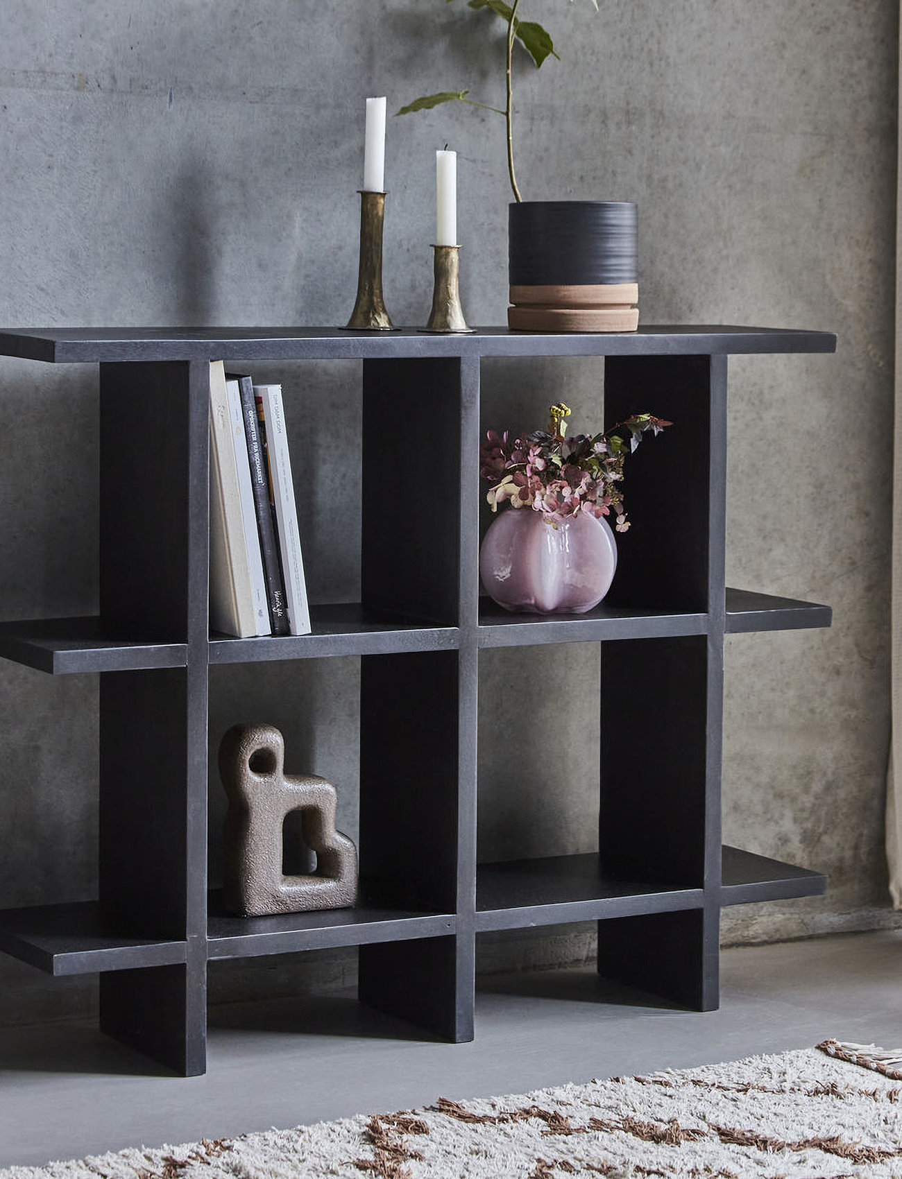 house doctor Console Table, Hdset, Black, One Size, Black, Møbler > Hylder, Unisex