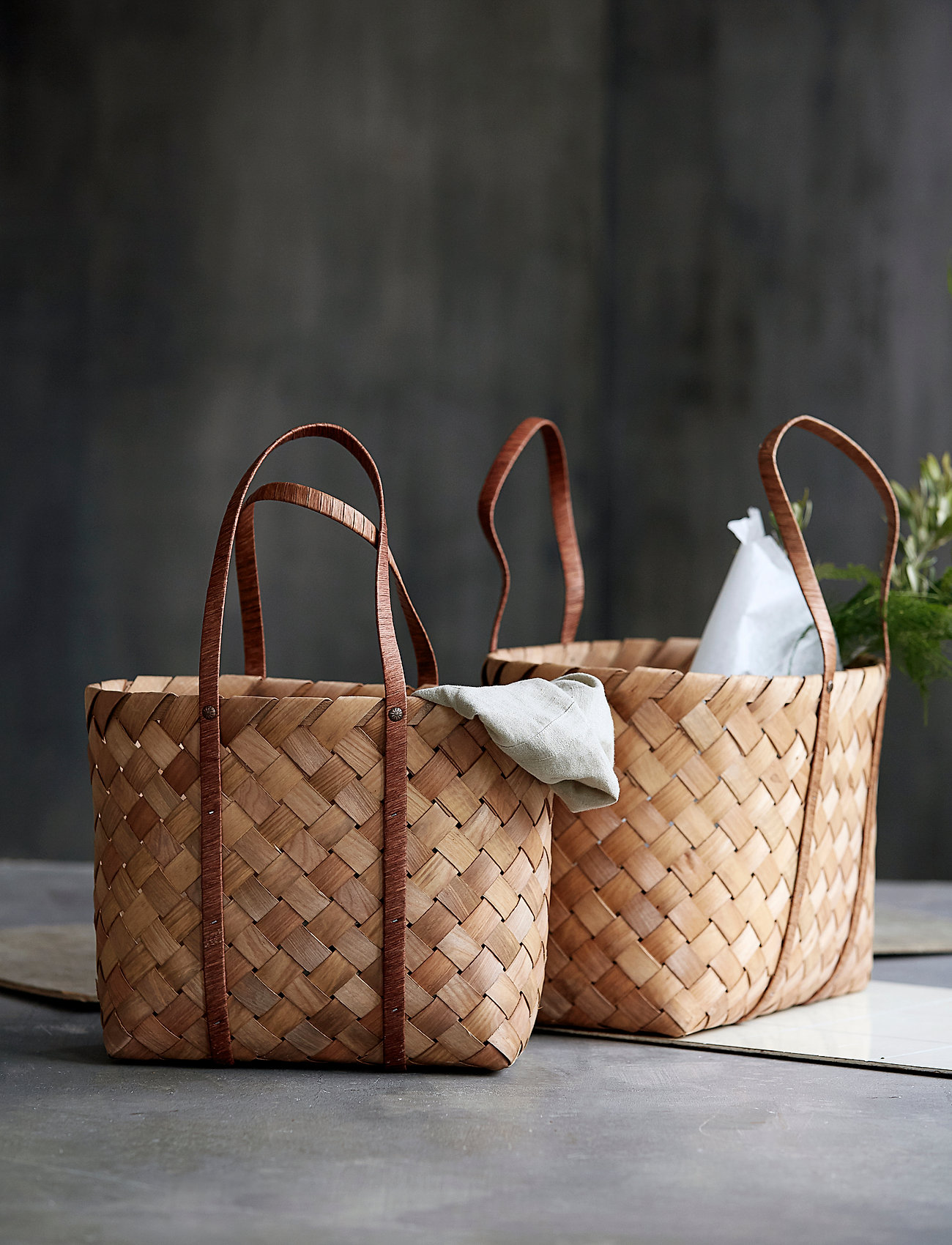 house doctor - Beach Bag - storage baskets - brown - 1