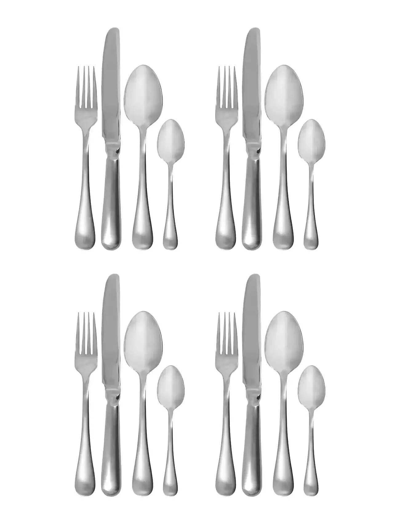 house doctor Bestiksæt, Hdbrush, Sølv Finish, One Size, Silver, Bestik > Bestiksæt, Unisex