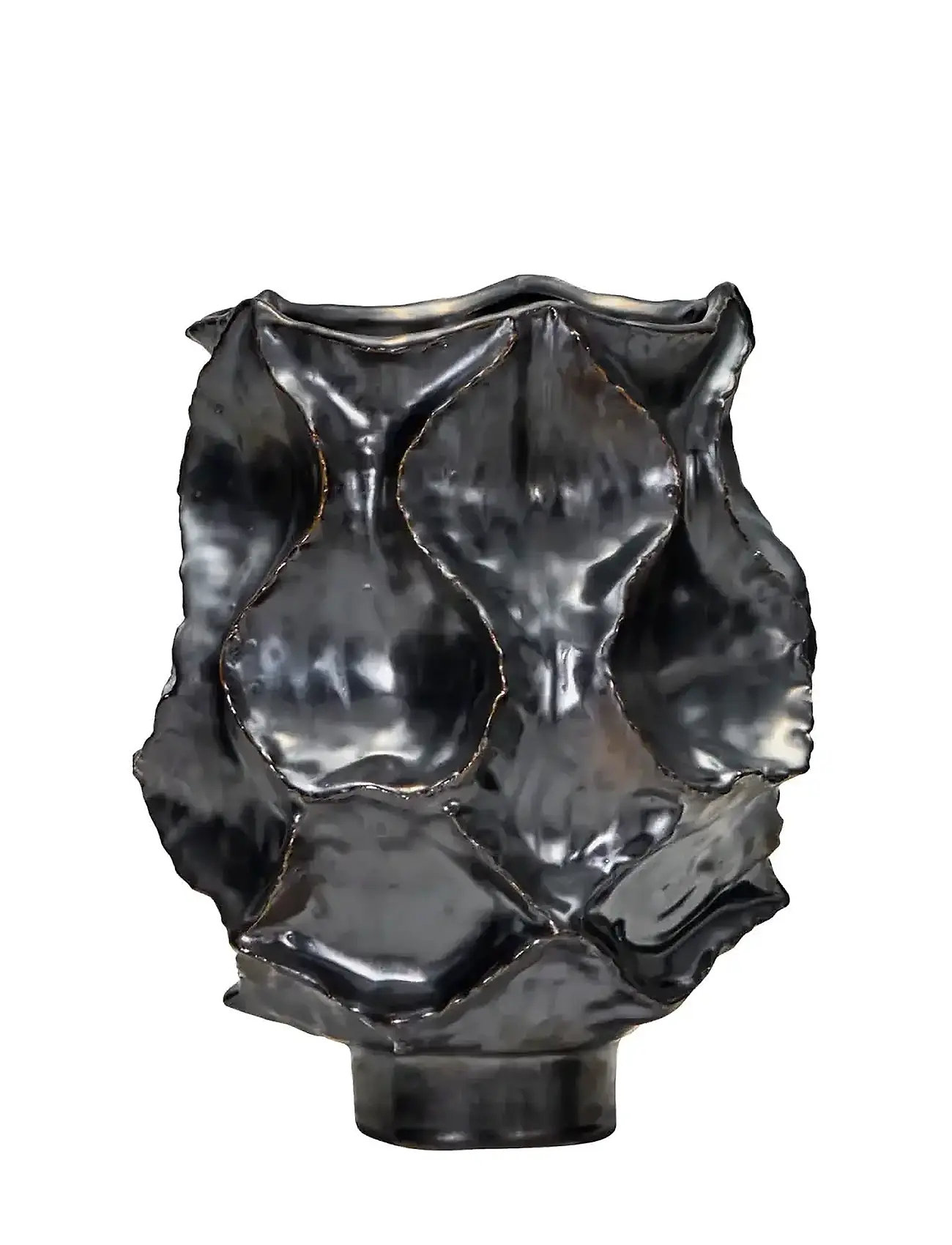 HOUSE DOCTOR Vase, Hdwaves, Antik Metallisk Schwarz - One Size - Unisex