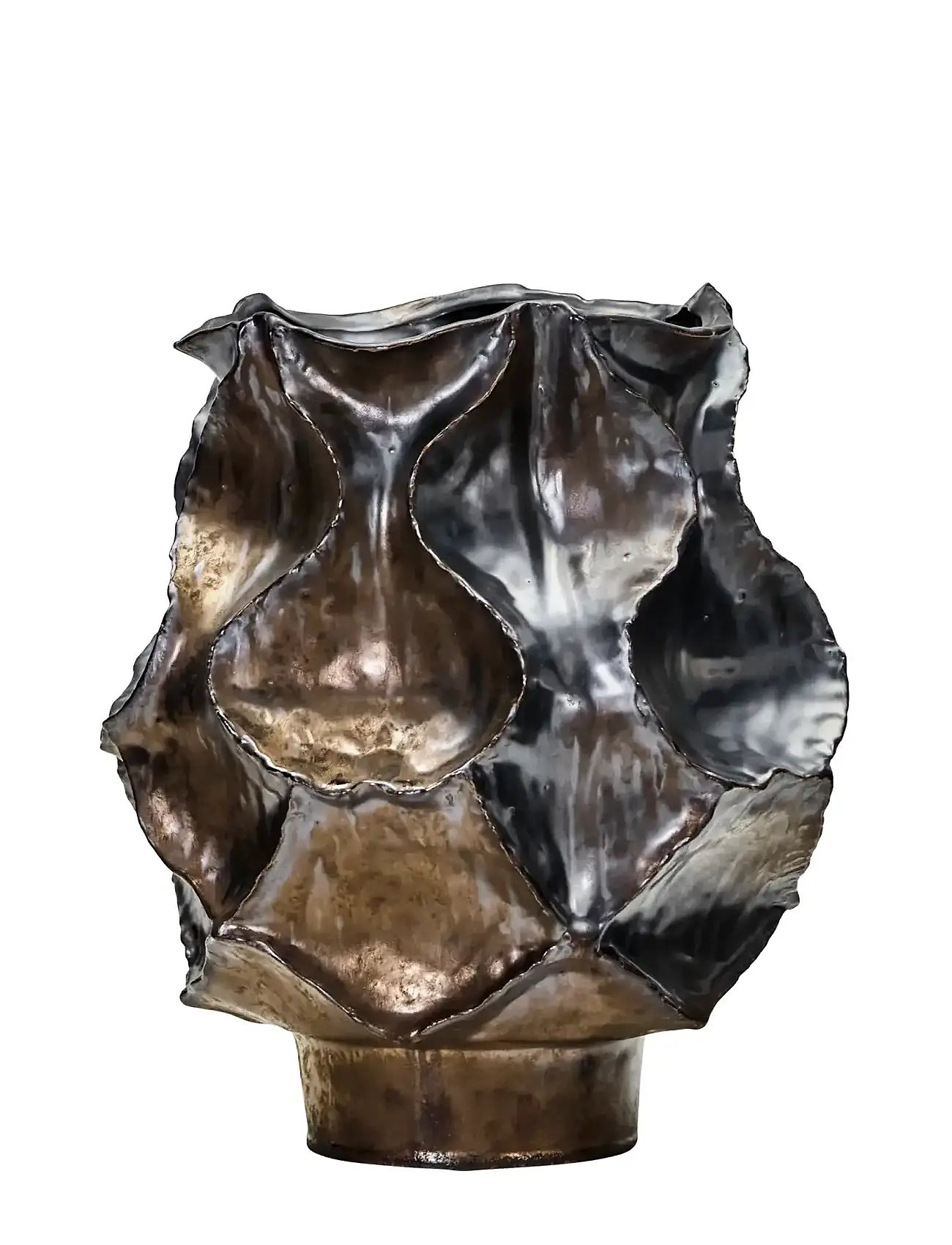 HOUSE DOCTOR Vase, Hdwaves, Antik Metallisk Braun - One Size - Unisex