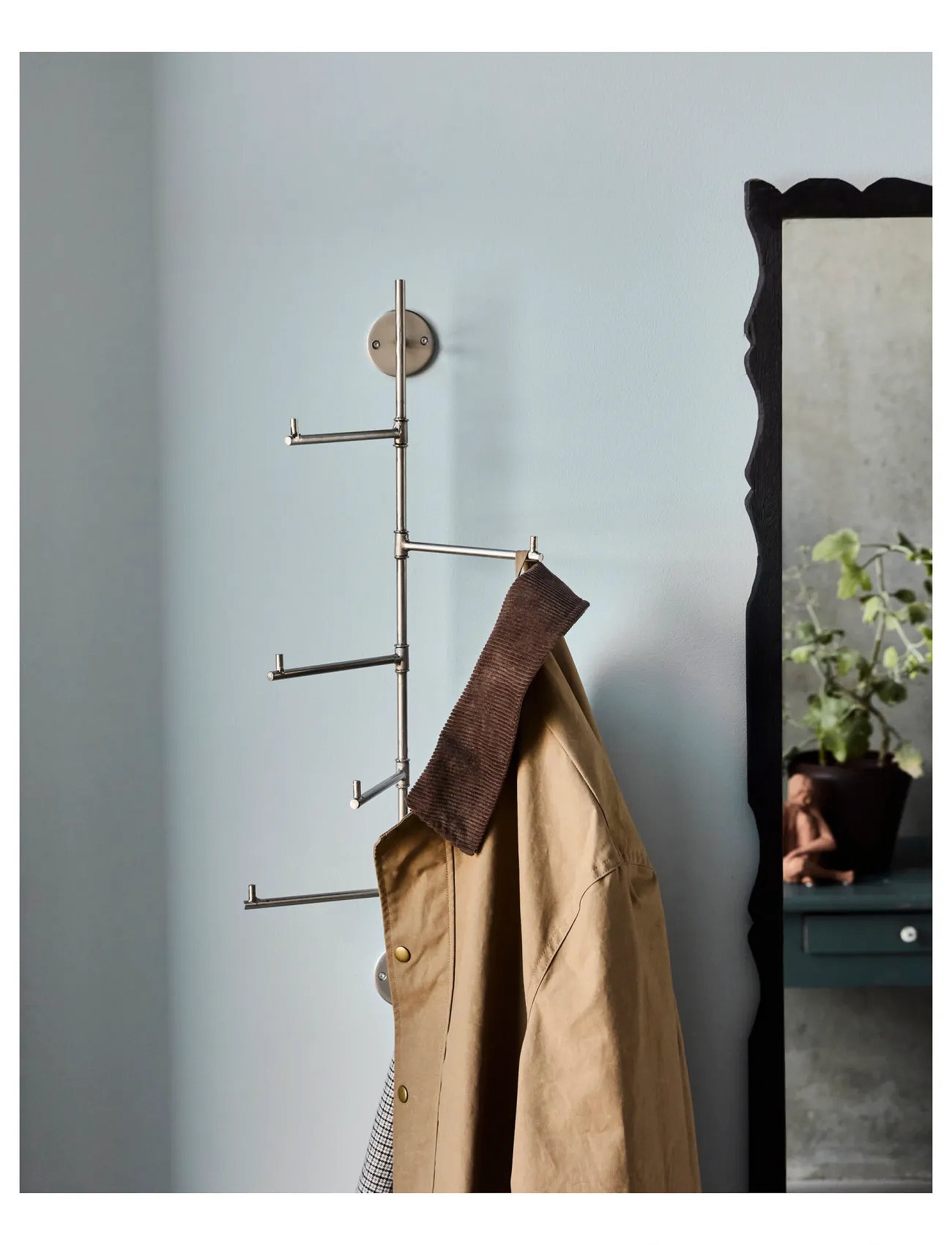 house doctor Knagerække, Hdflex, Sølv Finish, One Size, Silver, Møbler > Knager Og Stativer, Unisex